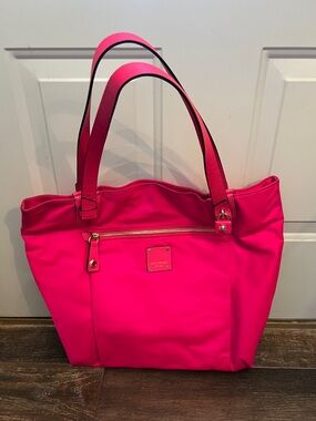Henri Bendel Neon Pink Nylon Tote RARE (Henri Bendel closed in person & website)